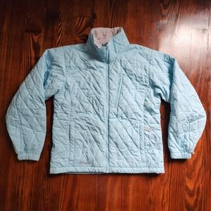 Columbia baby blue puff jacket